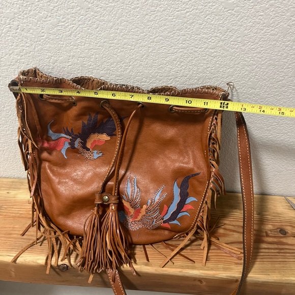 Patricia Nash Tan Genuine Leather Crossbody Bag - Picture 6 of 7